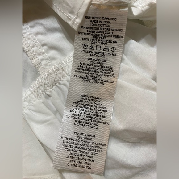 NWT JOIE WOMENS PEPLUM BLOUSE SIZE MEDIUM IN WHITE - Picture 7 of 13